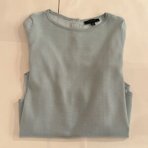 Long sleeve sweater with silk back- Petite